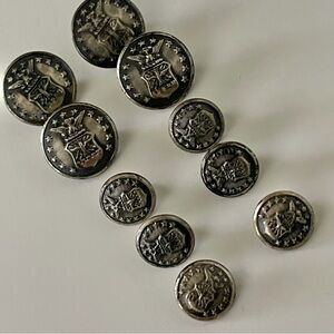 10 Vintage US Air Force Uniform Buttons Mikasa Factory Tokyo